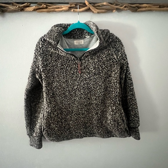 Original Weatherproof Vintage Tops - Original Weatherproof Vintage Gray Teddy Fleece Sherpa Jacket 1/4 Zip Small